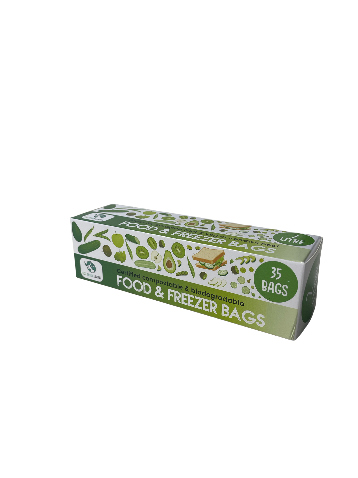 Compostable Food & Freezer Bags - 2 Litre