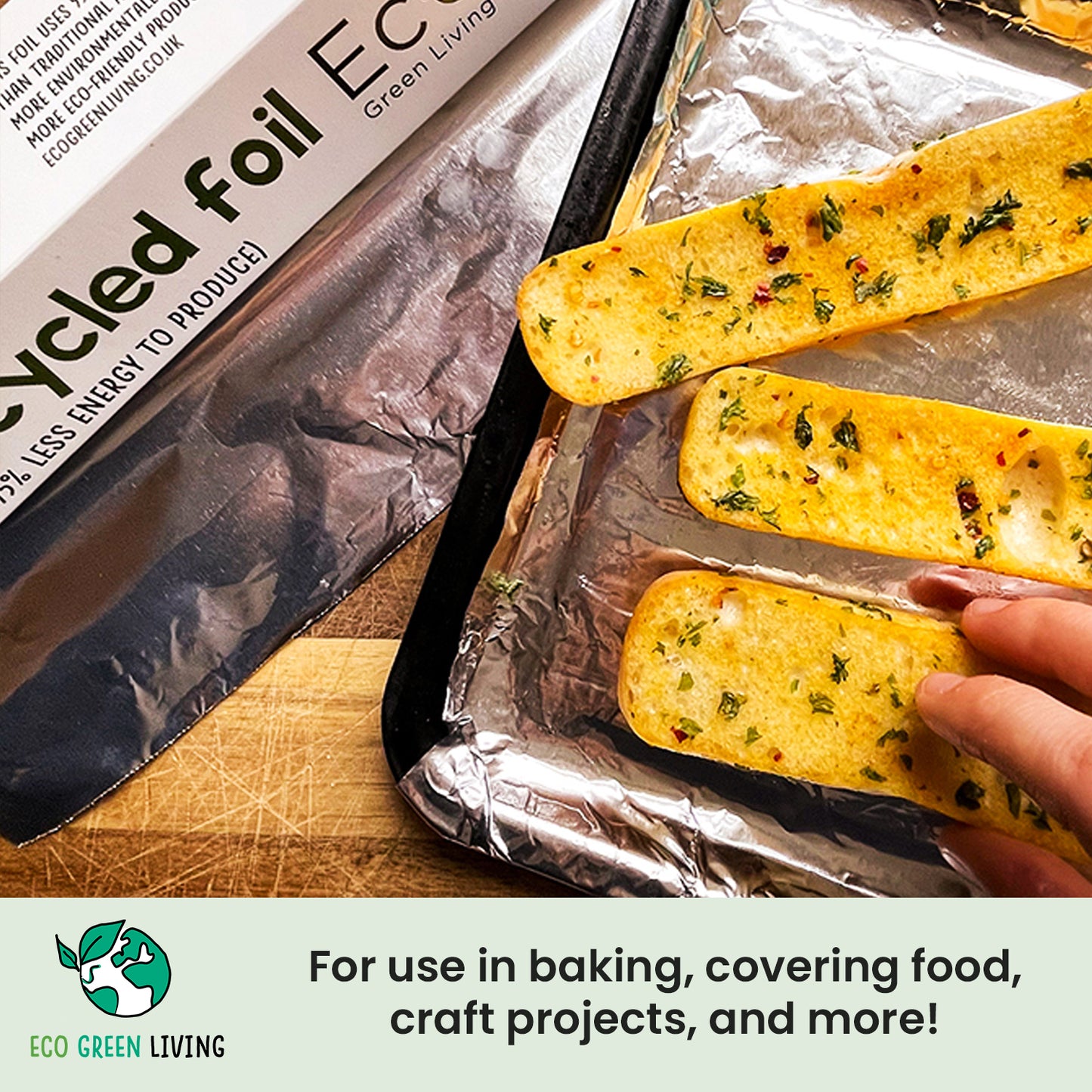 100% Recycled Aluminium Foil - 30cm x 10m