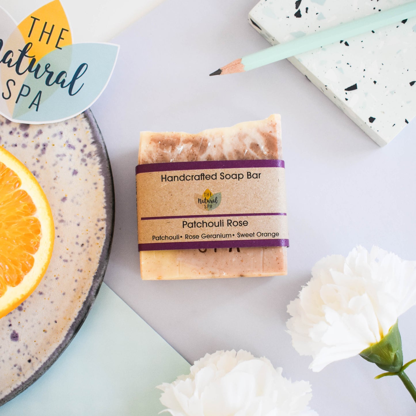 Patchouli Rose Cold Process Soap 100g