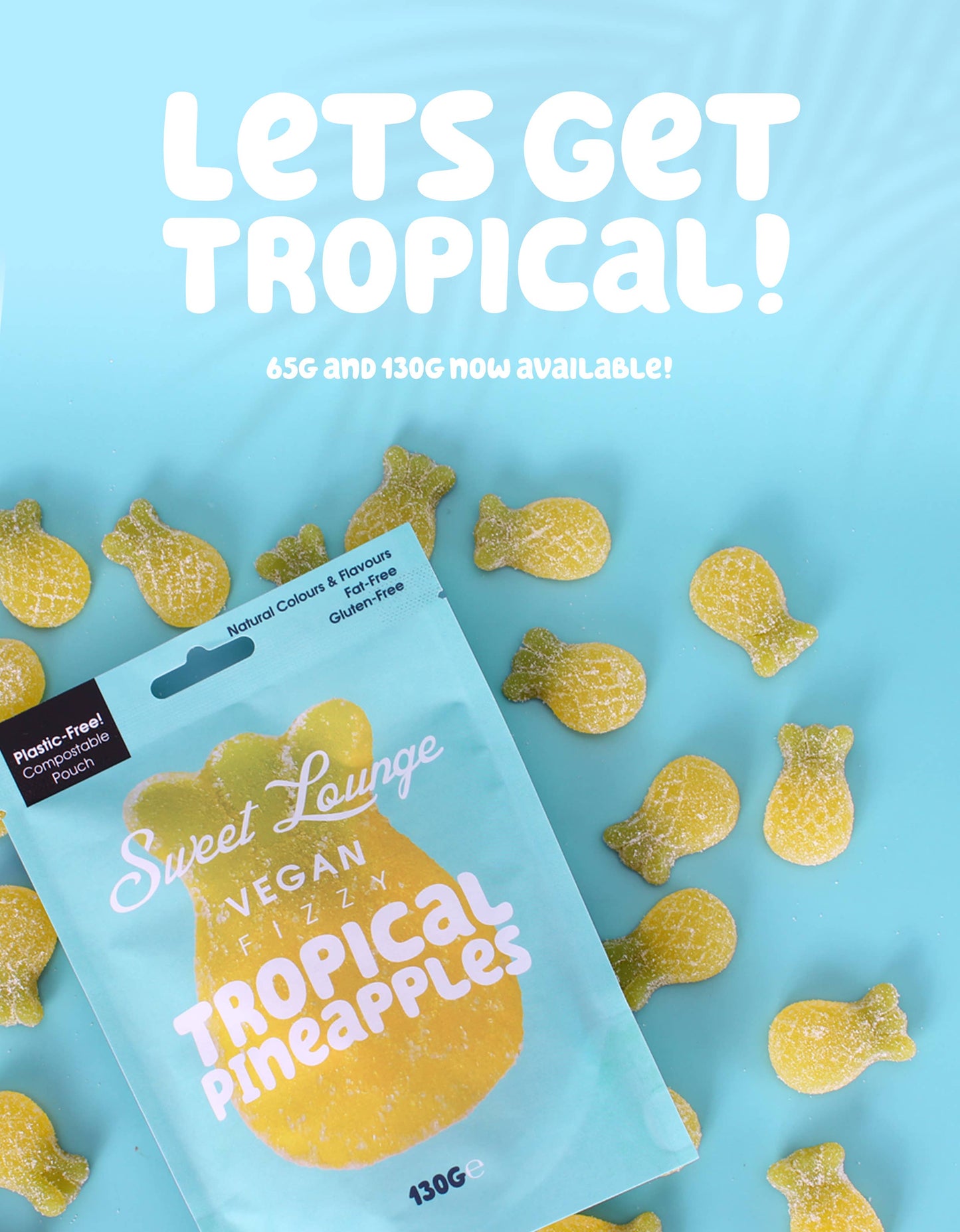 Vegan Fizzy Tropical Pineapples - 130g