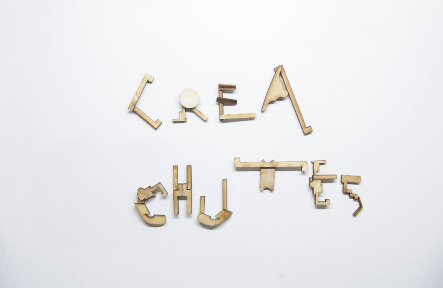 Wooden Pieces For Creative Hobby “Creachute”