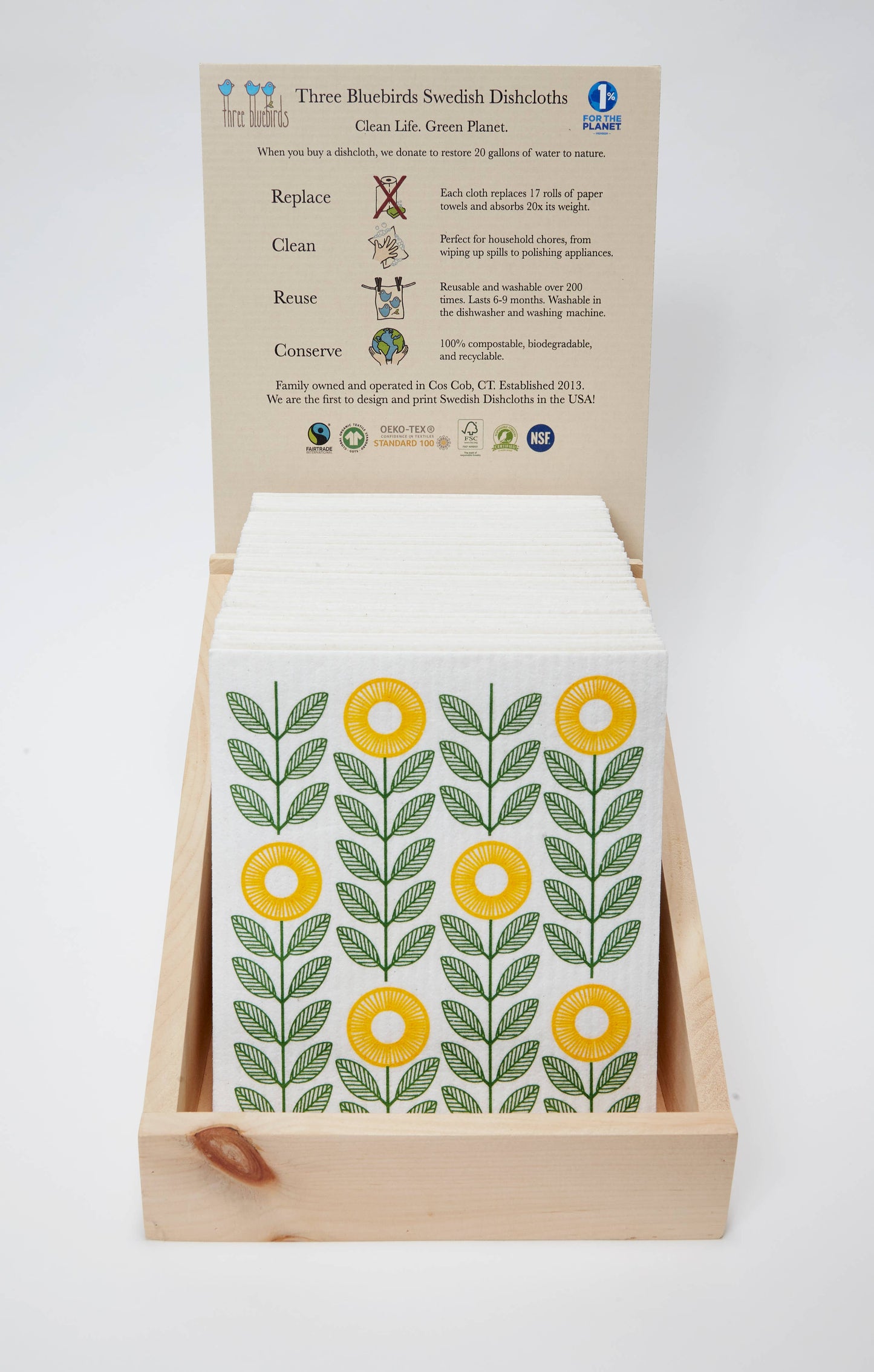 Dinosaurs Swedish Dishcloth