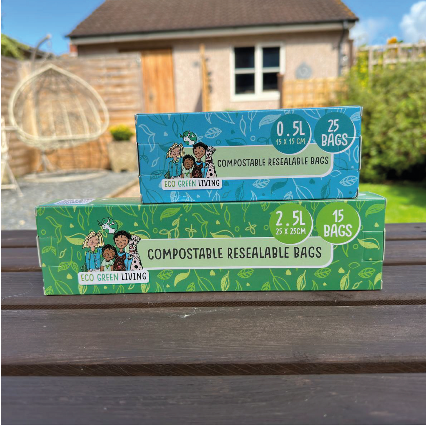 Compostable Resealable Bags Large -2.5 litres