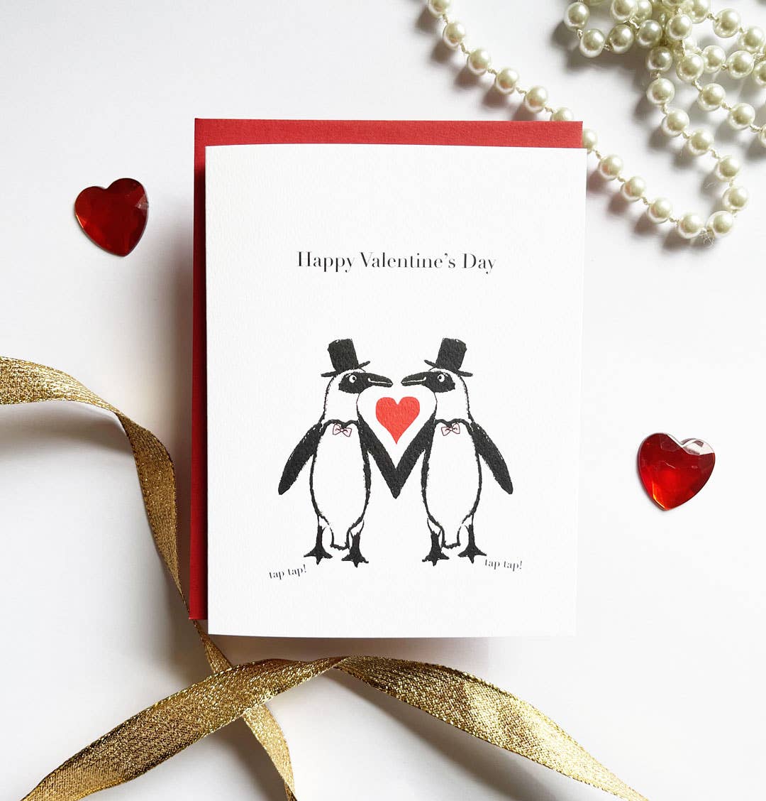 Penguin Couple Valentine's Day Card