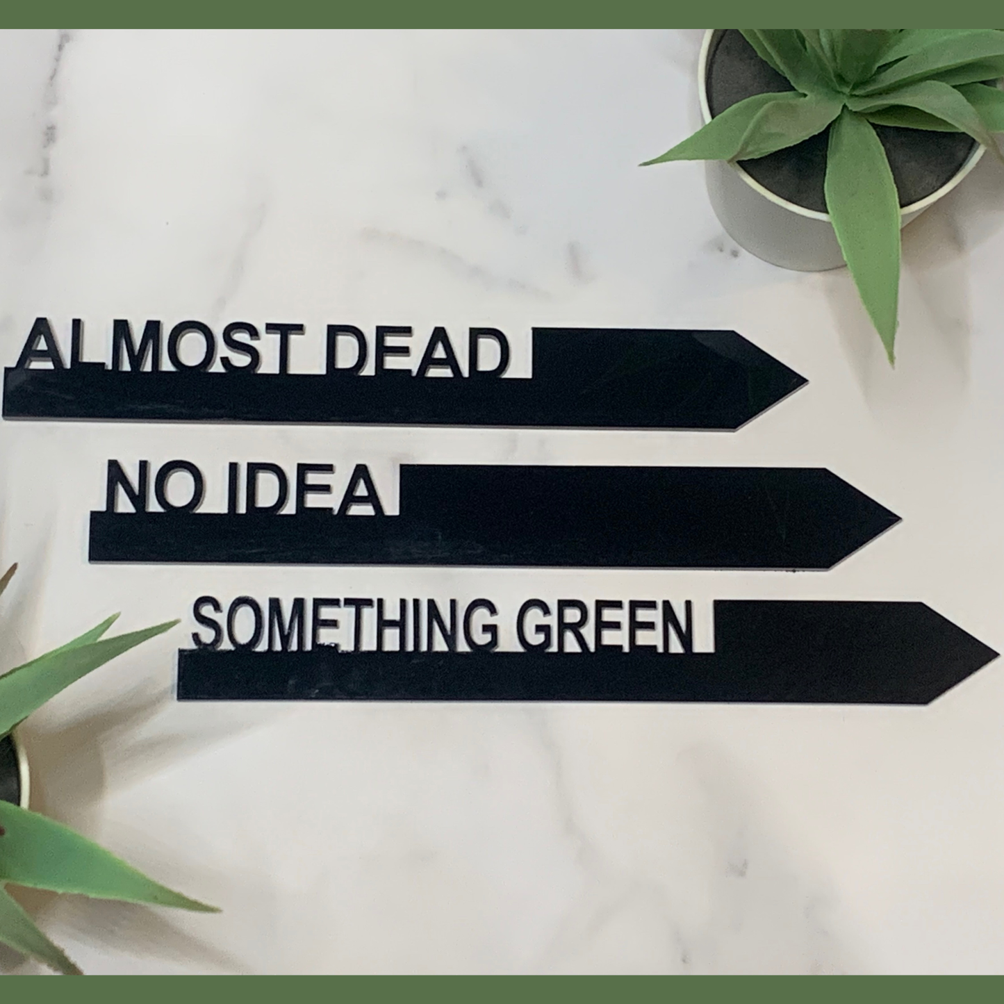 Funny Black Acrylic Plant Stakes