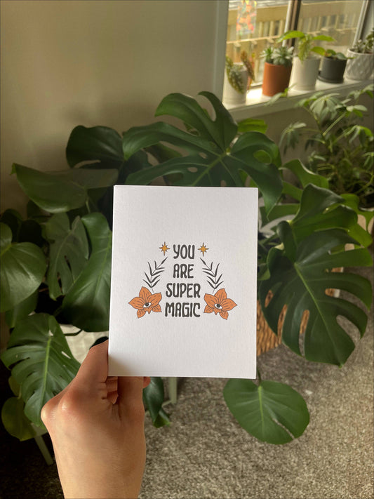 You Are Super Magic Blank Greeting Card