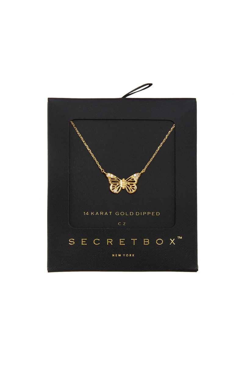 Gold Dipped Butterfly Necklace