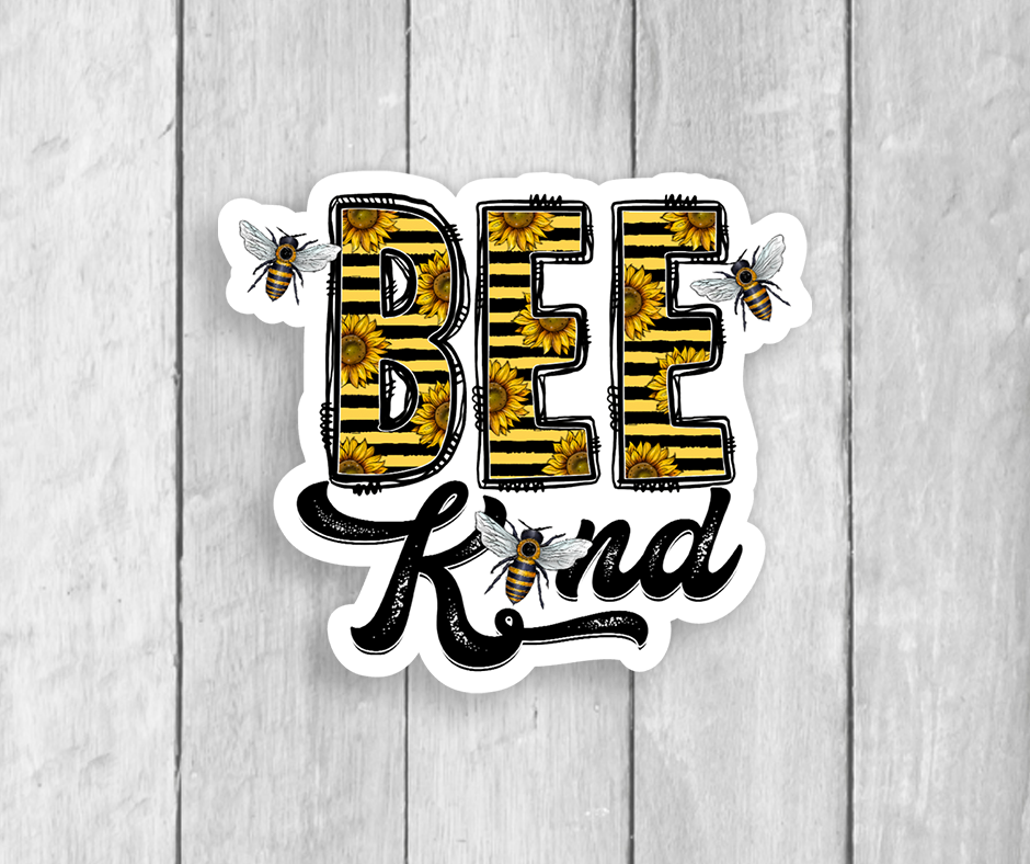 Expression Design Co - Bee Kind Vinyl Sticker - hiraethcynefin
