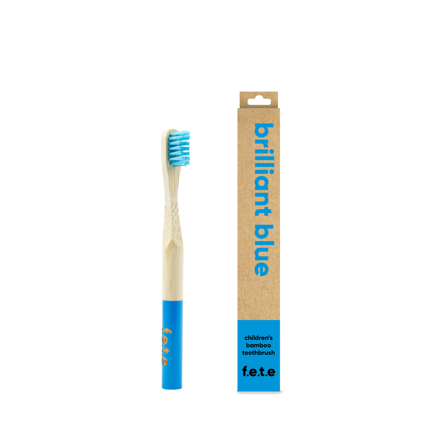 Children's Soft Bamboo Toothbrush - Brilliant Blue - hiraethcynefin