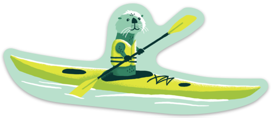 Sticker Otter Kayak