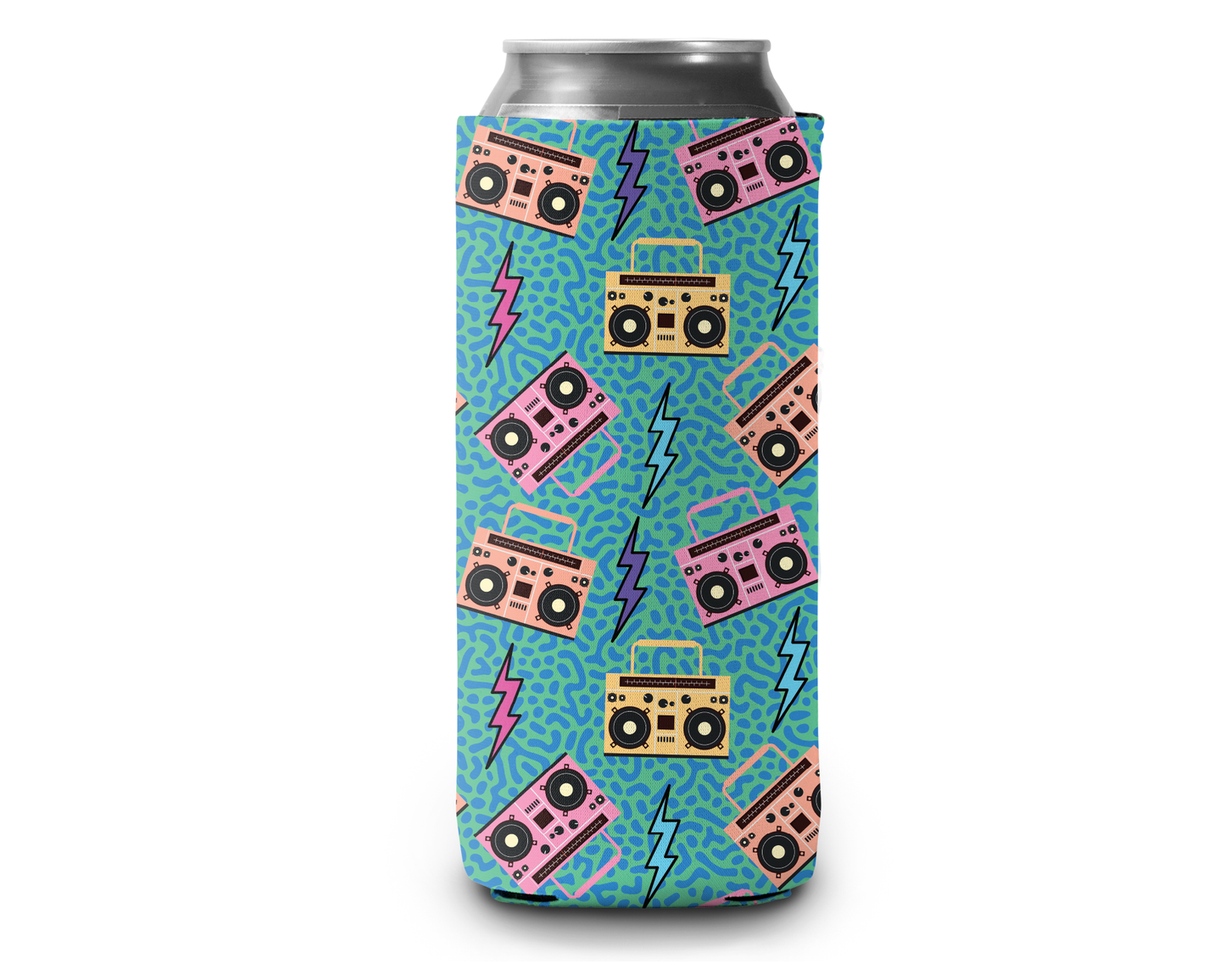 Boom Box Slim Can Cooler