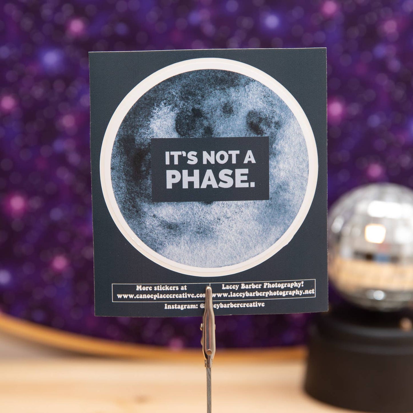 Canoe Place Creative - It's not a Phase Vinyl Moon Sticker - hiraethcynefin
