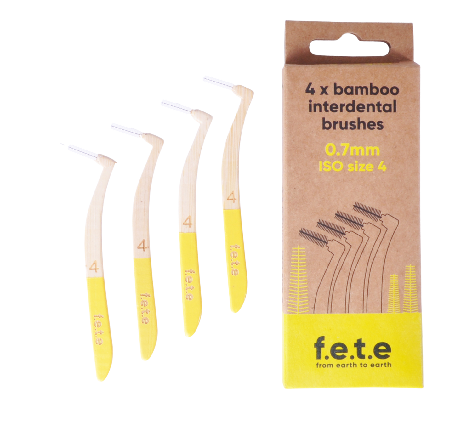 Interdental Brush - Size 4 - 0.7mm (Yellow)