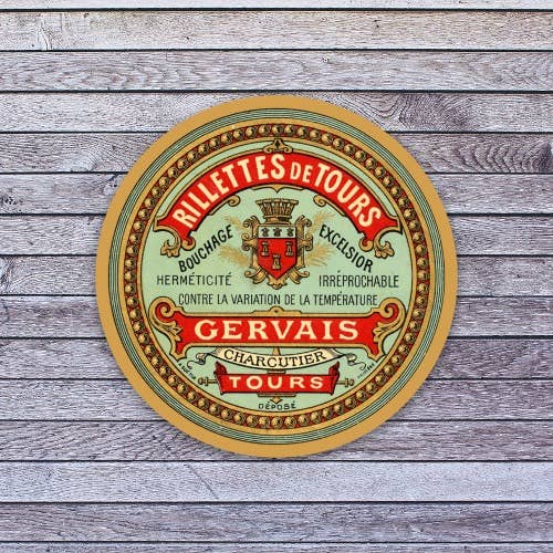 Rillettes vintage label sticker