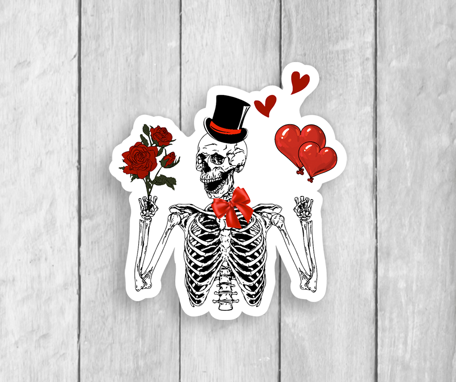 Expression Design Co - Skeleton Hearts Vinyl Sticker