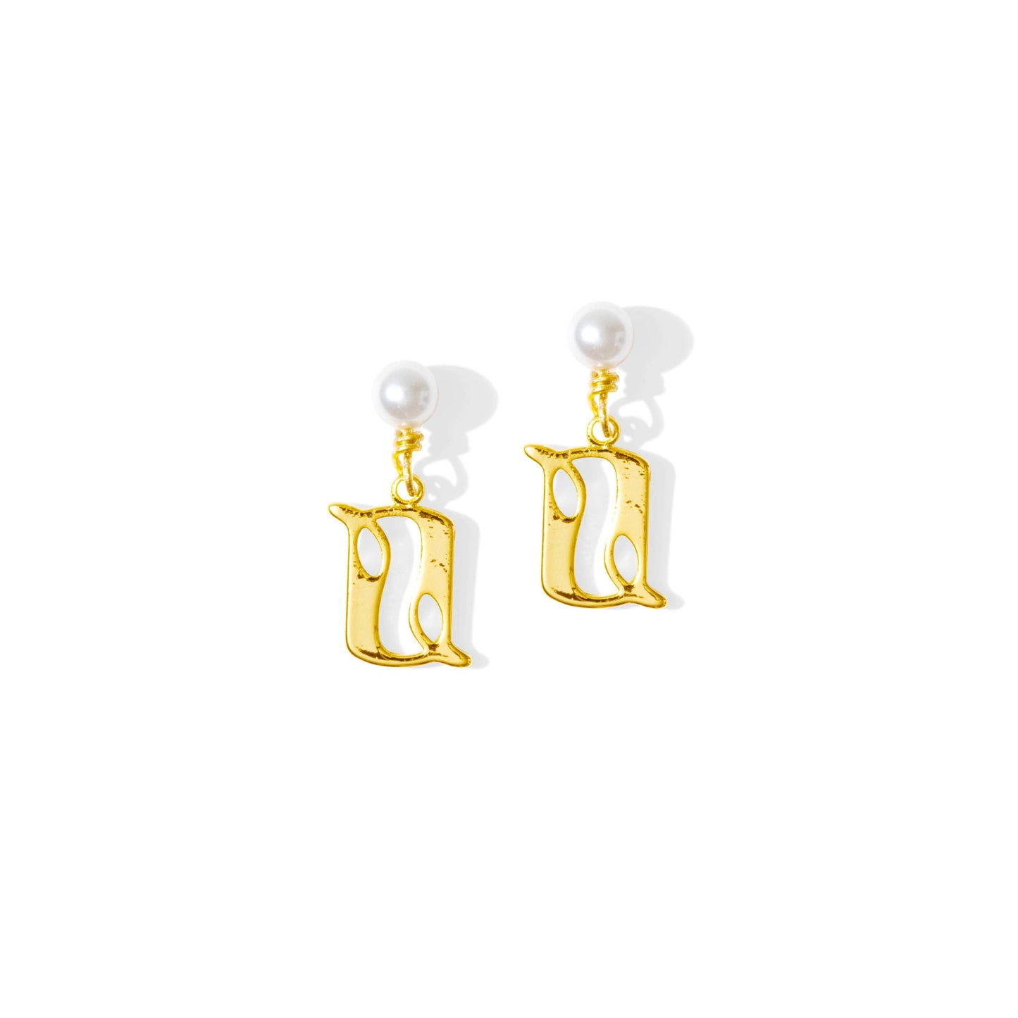 Anet’s Collection - Beginning Pearl Logo Earrings - hiraethcynefin