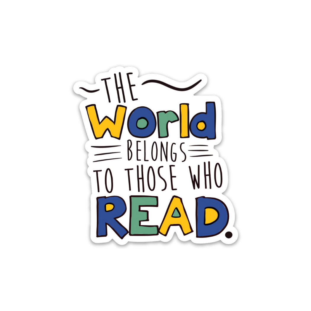 Kevin & Kaia - The World Belongs to Those Who Read - Sticker