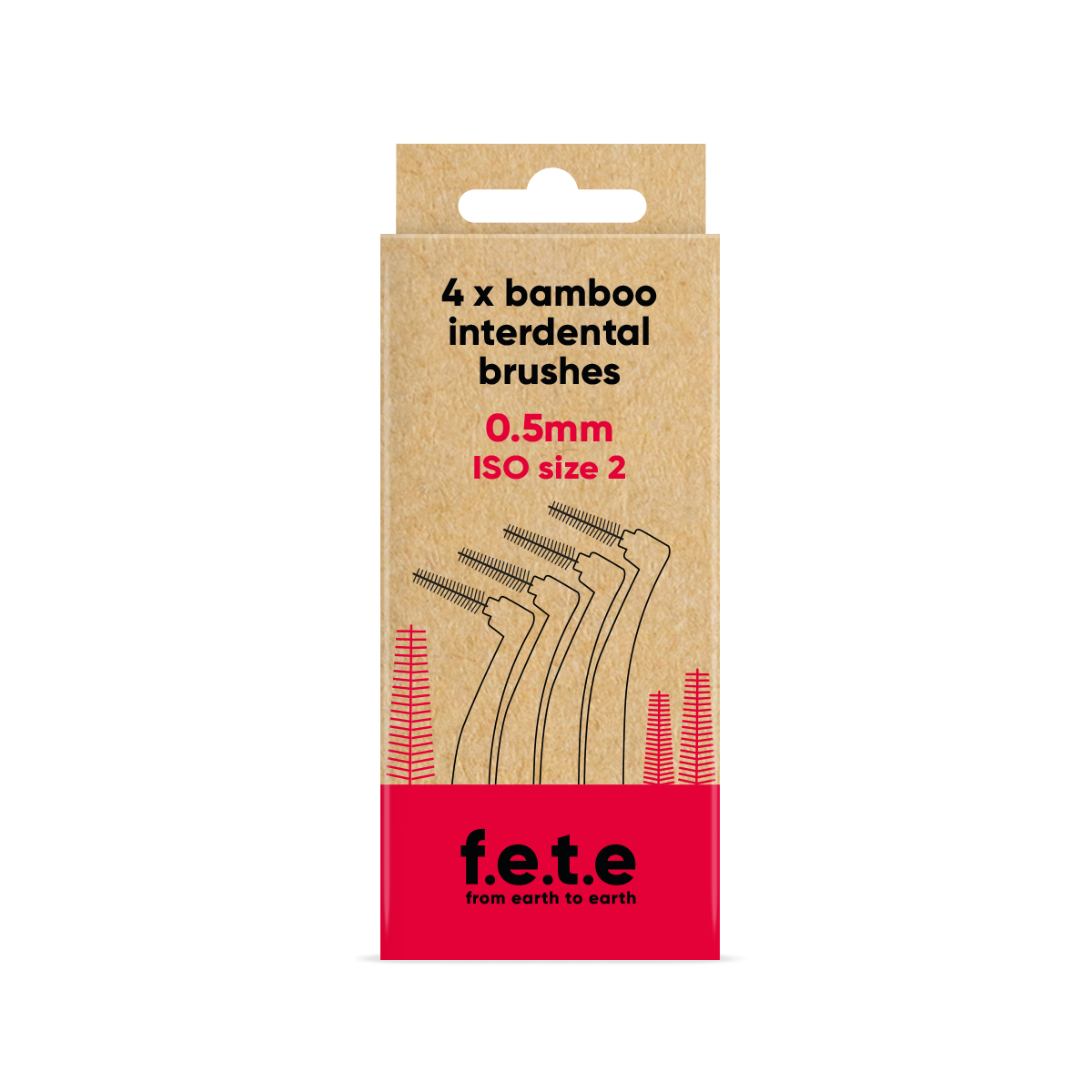 Interdental Brush - Size 2 (0.5mm) - Red