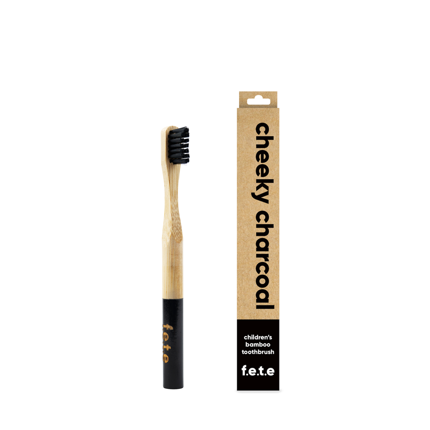 Children's Soft Bamboo Toothbrush - Cheeky Charcoal - hiraethcynefin