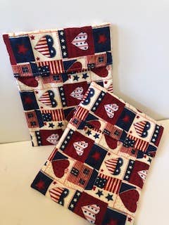 Microwave potato bag - Red, White and Blue
