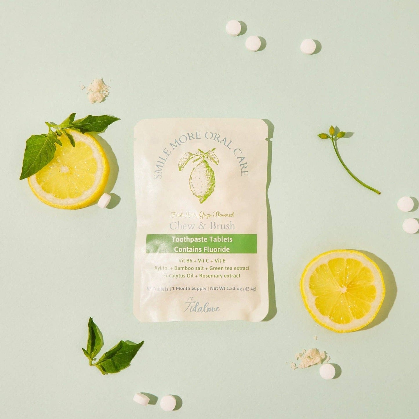 Minty Yuzu Toothpaste Tablets