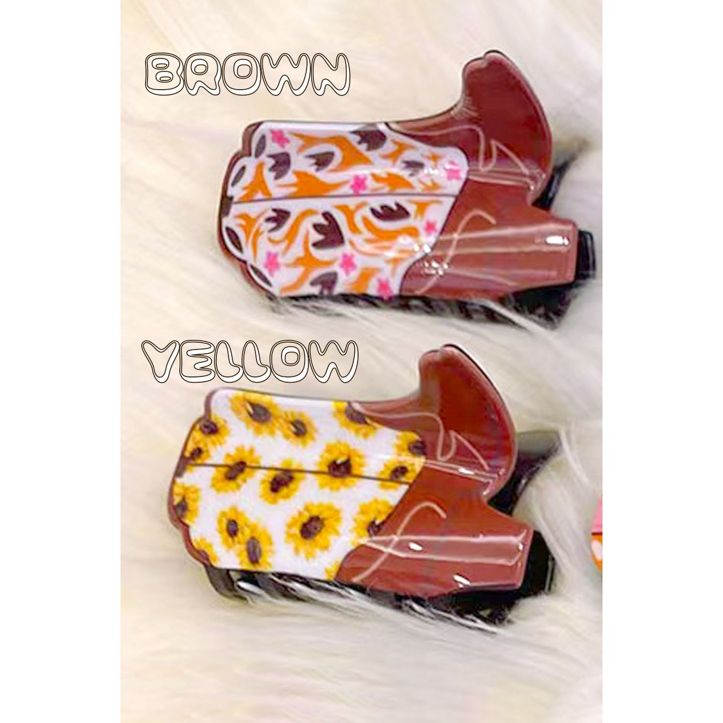 Cowboy Boots Hair Claw