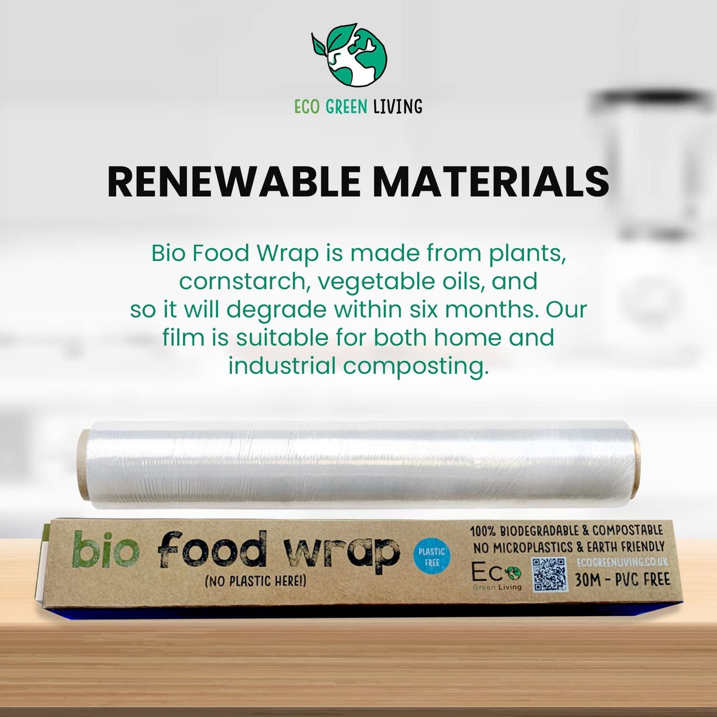 Compostable Cling Film - 1 x 30m roll