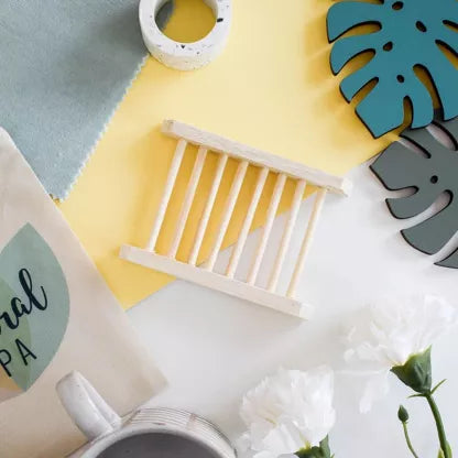 Ladder Style Natural Bamboo Soap Dish