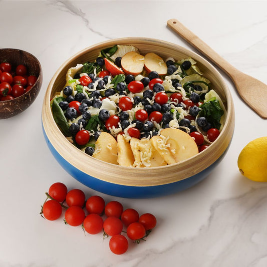 Bamboo Fruit Bowl - Blue