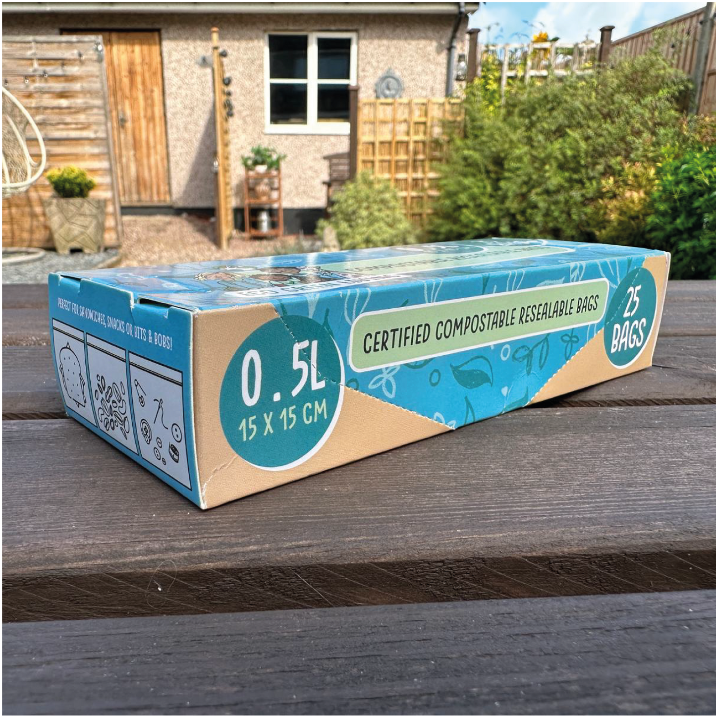 Compostable Resealable Bags Small - 0.5 litre