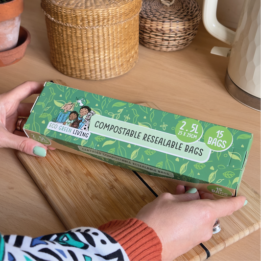 Compostable Resealable Bags Large -2.5 litres