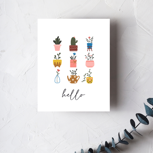 Houseplants Greeting Card