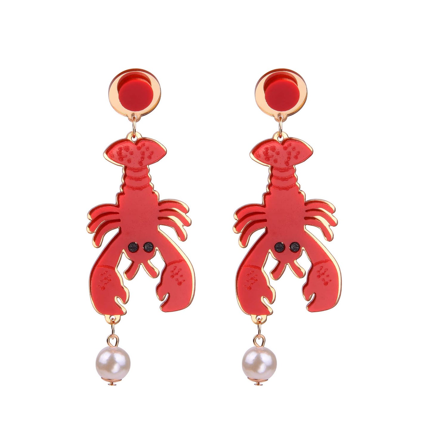 Acrylic Lobster Earrings