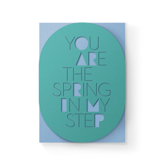 Dear Beni - Spring in Step A6 Sleeve Greeting Card - hiraethcynefin