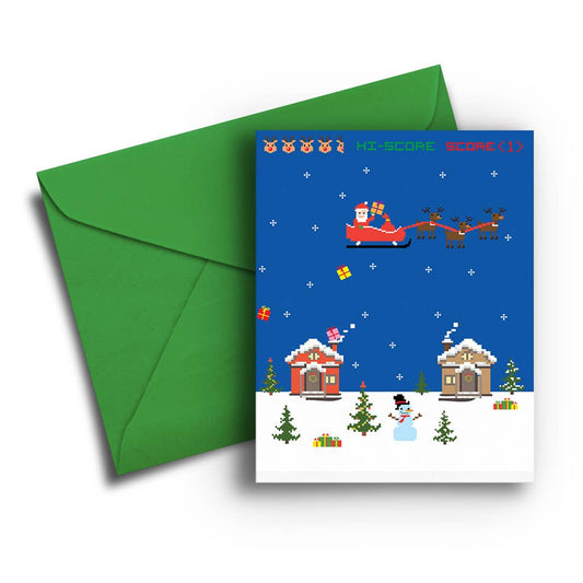 Fresh Frances - Video Game Santa Christmas Card