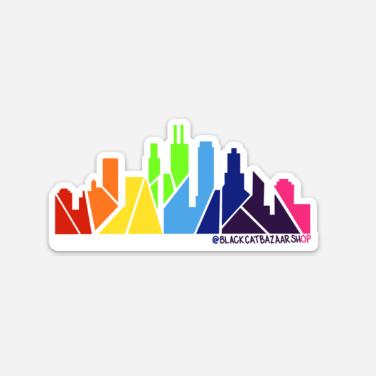 Rainbow Skyline Sticker
