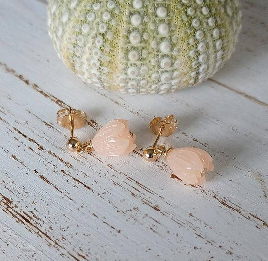 Mother of Pearl Pikake Flower Studs