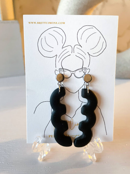 Squiggle Clay Dangle Earring