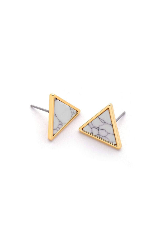 Triangle Stone Earrings