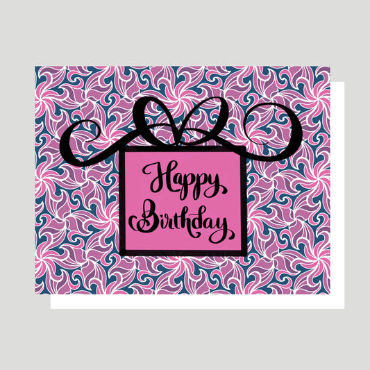 Happy Birthday (Pink Swirls)