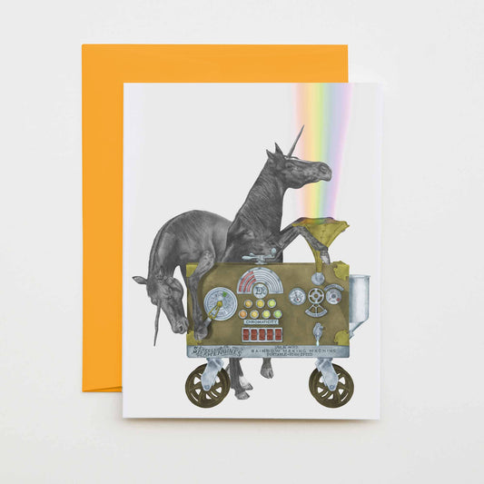 Ruby Jezebel & Jackpot Flame Unicorn Note Card