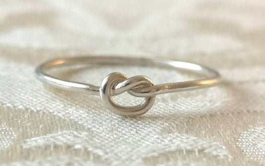 Tiny Sterling Silver Knot Ring