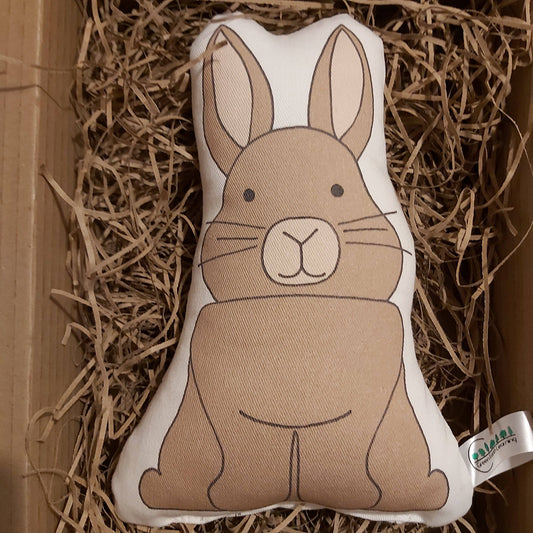 Brown Rabbit Handmade Soft Toy - hiraethcynefin