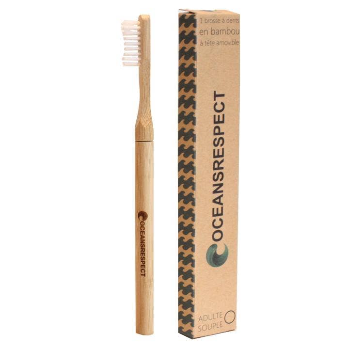 Oceansrespect - Bamboo Toothbrush with Interchangeable Head - Soft