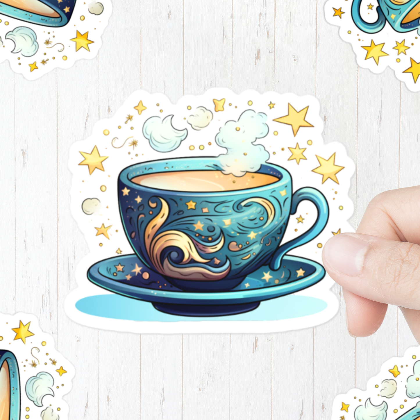 Mystical Clarity - Celestial Teacup Sticker