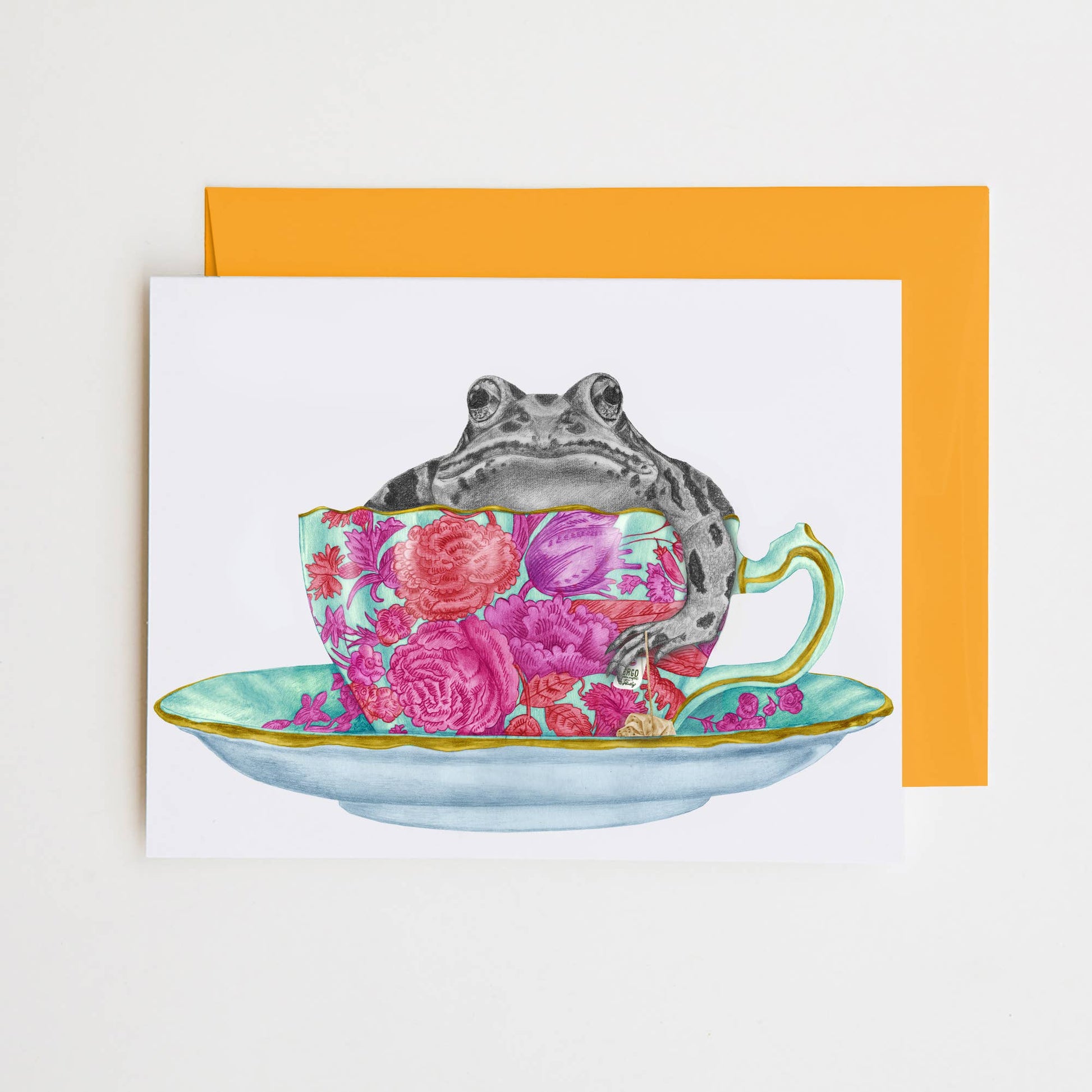 Central & Gus - Annie Hastings Eastern Leopard Frog Note Card - hiraethcynefin