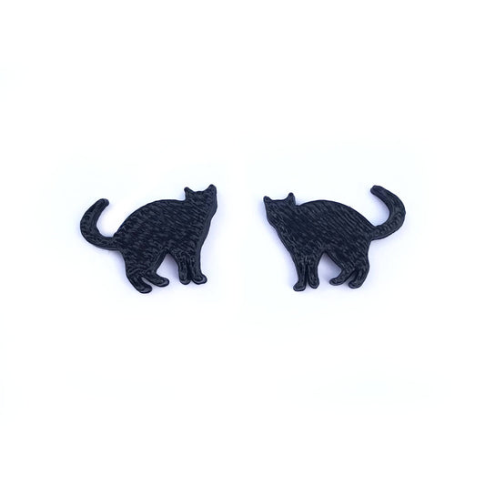 Cat Stud Earrings - hiraethcynefin